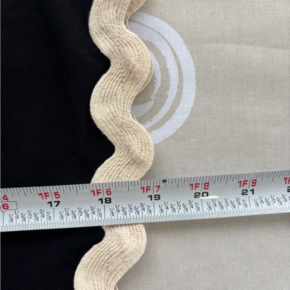 NWT Pretty Garden Top Black Sleeveless with Cream Trim Boho Chic L - Picture 7 of 8